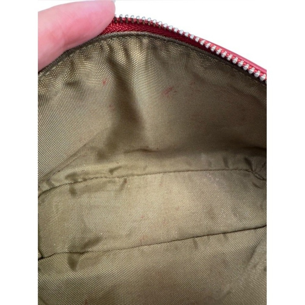 Coach Leatherware Est 1941 Red Leather Cosmetic Pouch Makeup Bag Vintage Style - Picture 10 of 10